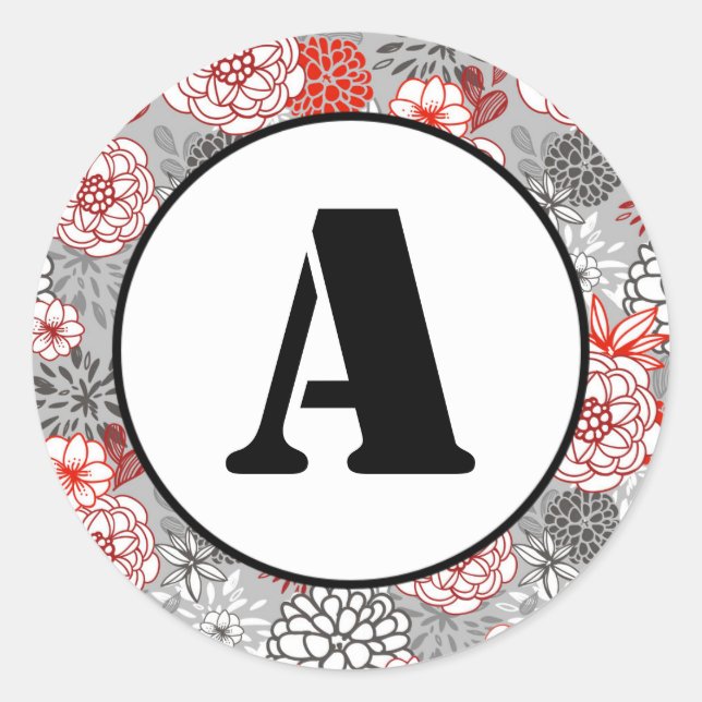 Weihnachtsfloral - Circle Sticker (Vorderseite)