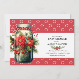 Weihnachtsfloral | Holiday Baby Dusche Einladung
