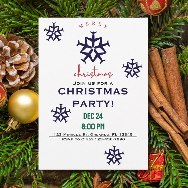 Weihnachtsflugzeug Snowflage Minimalistische Luftf Einladung (Von Creator hochgeladen)