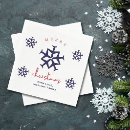 Weihnachtsflugzeug Snowflage Minimalistische Luftf Serviette