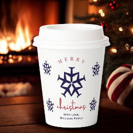 Weihnachtsflugzeug Snowflage Moderne Niedliche Luf Pappbecher