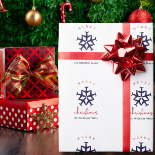 Weihnachtsflugzeug Snowflake Foto Funny Aviation Geschenkpapier