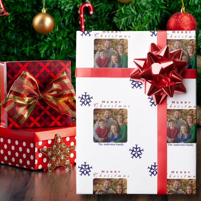 Weihnachtsflugzeug Snowflake Foto Funny Custom Geschenkpapier (Von Creator hochgeladen)