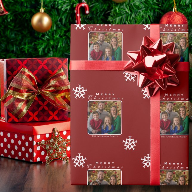 Weihnachtsflugzeug Snowflake Foto Funny Custom Geschenkpapier (Von Creator hochgeladen)