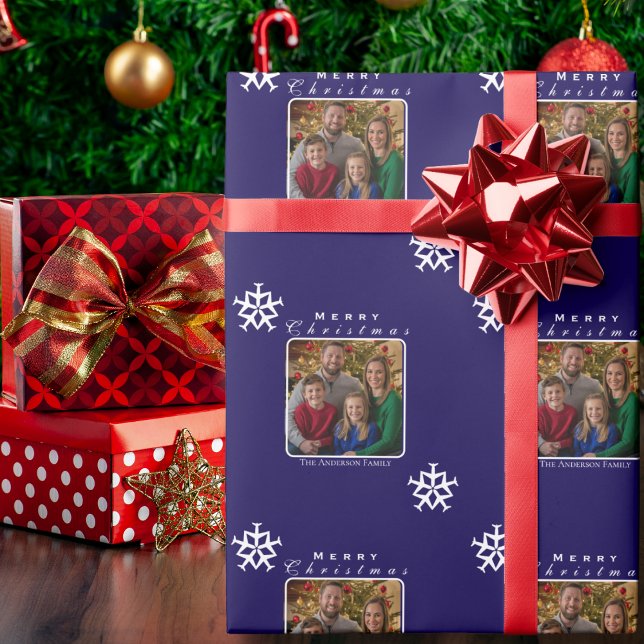 Weihnachtsflugzeug Snowflake Foto Funny Custom Geschenkpapier (Von Creator hochgeladen)