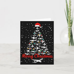 Weihnachtsflugzeuge Baum Lose Frohe Weihnachten Mä Karte