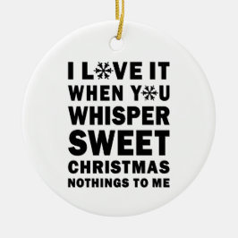 Weihnachtsflüstern Rundes Weihnachten Keramik Ornament