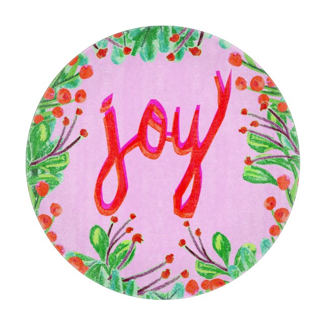 Weihnachtsfoliage - Freude Schneidebrett (Vorderseite)