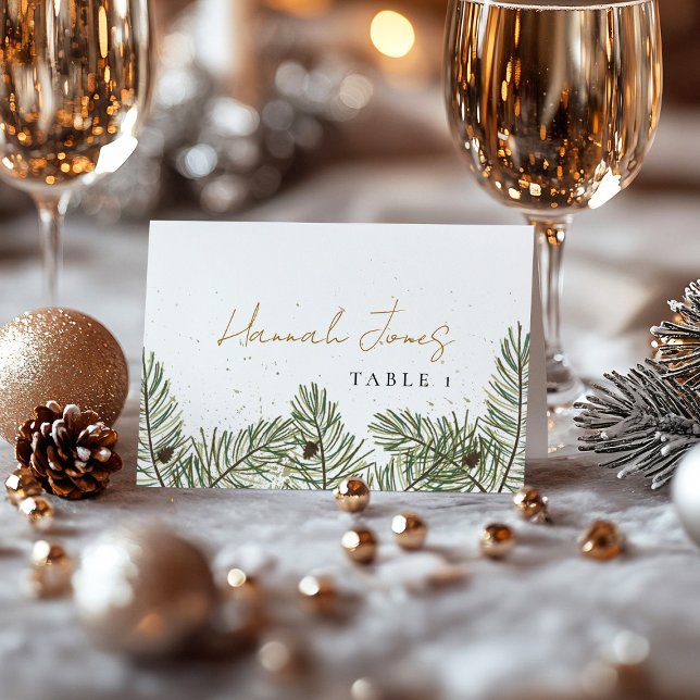 Weihnachtsfolien für Pine & Gold Hochzeiten Platzk Tischnummer (Von Creator hochgeladen)