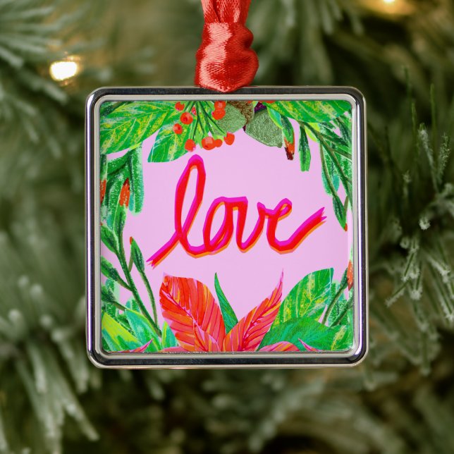 Weihnachtsfolien - Liebe Ornament Aus Metall (Baum)