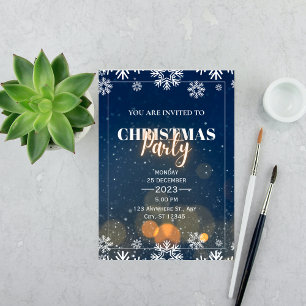 Weihnachtsfolien mit knappem Weihnachtsgeschenk - Einladung