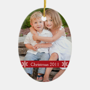 WeihnachtsFoto-Andenkenverzierung 2012 Keramikornament
