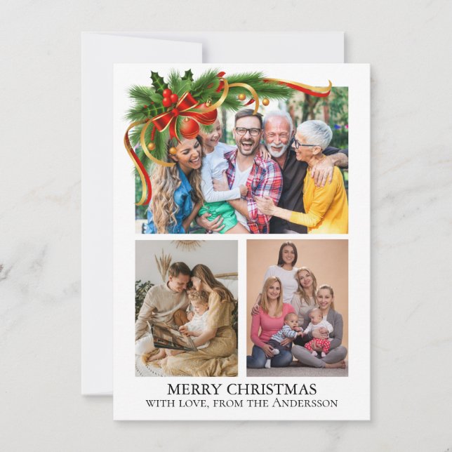  Weihnachtsfoto Feiertagskarte (Vorderseite)