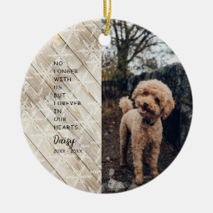 Weihnachtsfoto 'Für immer in unseren Herzen' Keramik Ornament