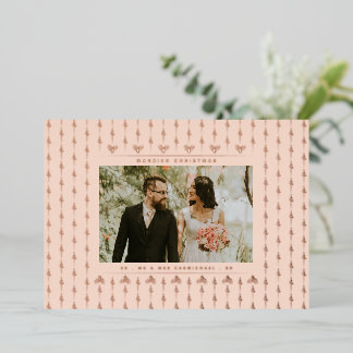 Weihnachtsfoto für Verheiratete als Mr & Mrs Folien Feiertagskarte