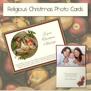 Weihnachtsfoto Geburt Jesu Jesus Maria Josef Feiertagskarte
