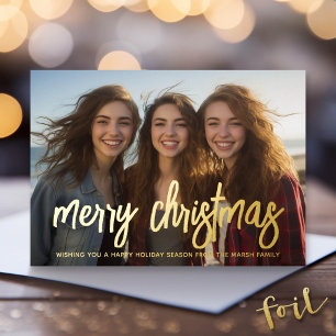 Weihnachtsfoto horizontal Frohe Weihnachten Folien Feiertagskarte
