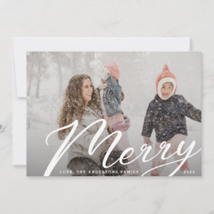 Weihnachtsfoto in weißer Klassik Feiertagskarte