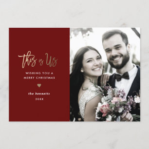 Weihnachtsfoto-Karte *Dies ist uns* Einladung