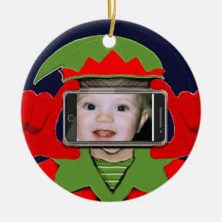 Weihnachtsfoto Keramik Ornament