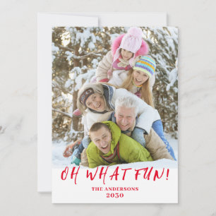 Weihnachtsfoto Oh Was Für Ein Spaß  Feiertagskarte