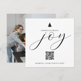 Weihnachtsfoto-QR-Code personalisiert für Unterneh Feiertagskarte