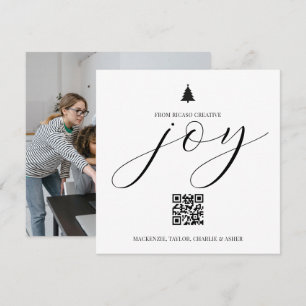 Weihnachtsfoto-QR-Code personalisiert für Unterneh Feiertagskarte