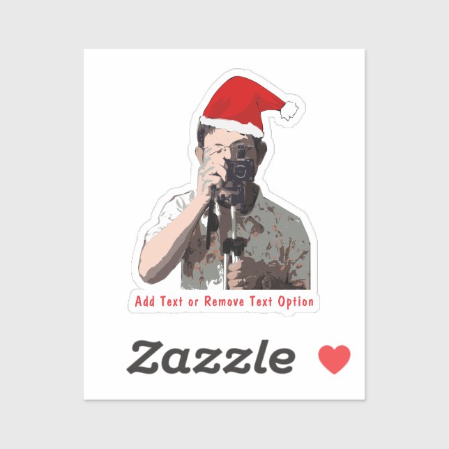 Weihnachtsfotograf Aufkleber (Blatt)