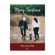 Weihnachtsfotokarte - Einfaches kalligraphisches B