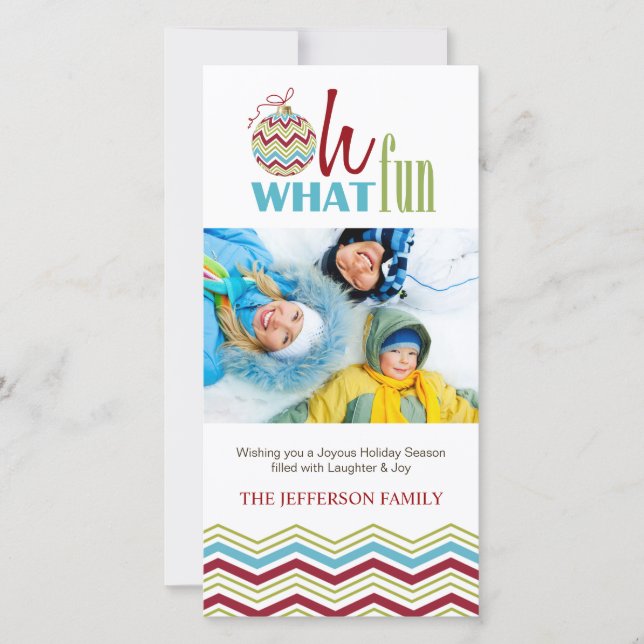 Weihnachtsfotokarte Feiertagskarte (Vorderseite)