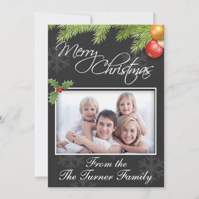 Weihnachtsfotokarte Feiertagskarte (Vorderseite)