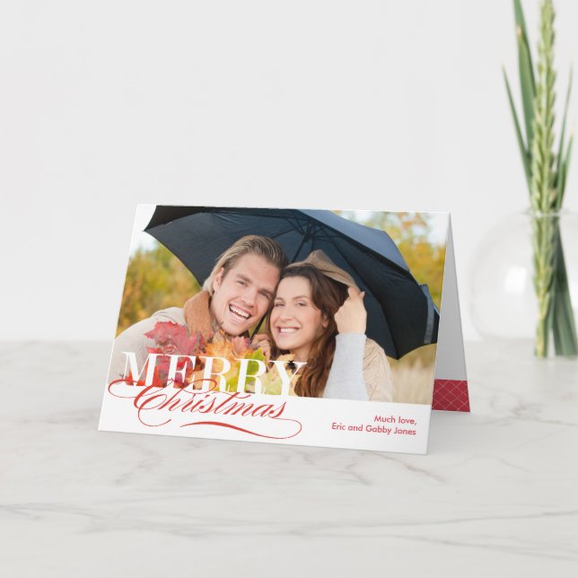 Weihnachtsfotokarte Feiertagskarte (Vorderseite)
