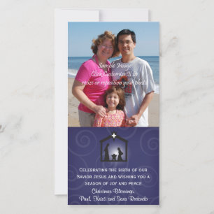 Weihnachtsfotokarte Mitternacht Weihnachten