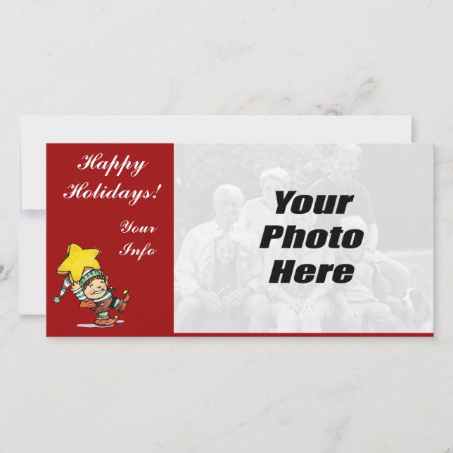Weihnachtsfotokarten Feiertagskarte (Vorderseite)