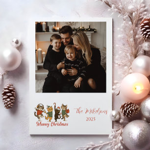Weihnachtsfotos Katzen Feierparty Feiertagskarte