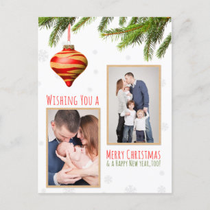Weihnachtsfotos nach Maß Feiertagspostkarte