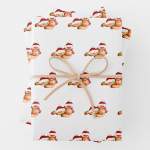 Weihnachtsfox fröhlicher Weihnachtsfoxy Geschenkpapier Set