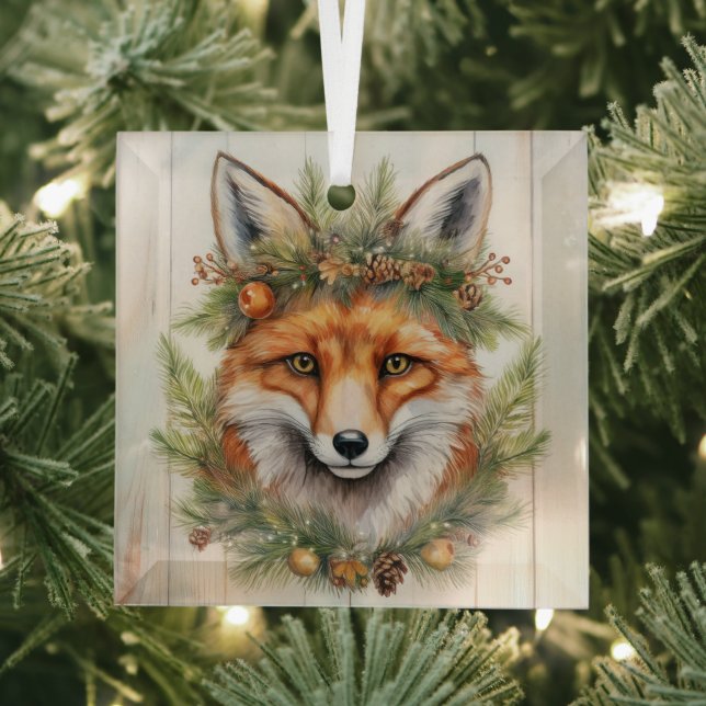 Weihnachtsfox Ornament Aus Glas (Insitu)