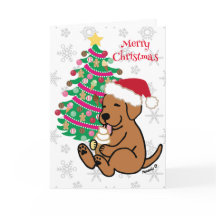 Weihnachtsfox Red Labrador Ice Cream Licking