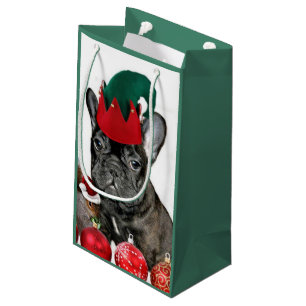 Weihnachtsfranzösische Bulldogge Kleine Geschenktüte