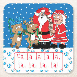 Weihnachtsfrau Claus Rechteckiger Pappuntersetzer