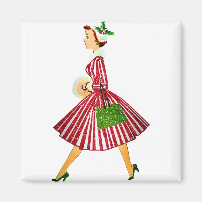 Weihnachtsfrau Magnet (Vorne)