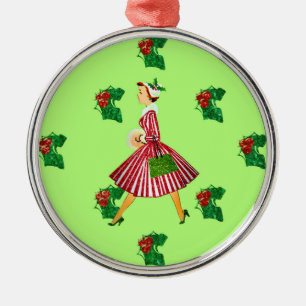 Weihnachtsfrau Ornament Aus Metall