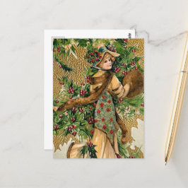 Weihnachtsfrau Postkarte
