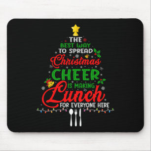Weihnachtsfrau Xmas Schulcafeteria Mittagessen L Mousepad