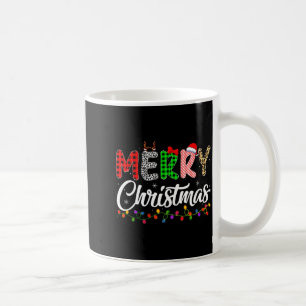 Weihnachtsfrauen Lichter Santa Familien Xmas Pa Kaffeetasse