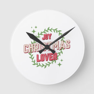 Weihnachtsfreud Liebhaber Runde Wanduhr