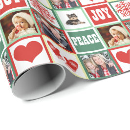 Weihnachtsfreude addieren vier geschenkpapier