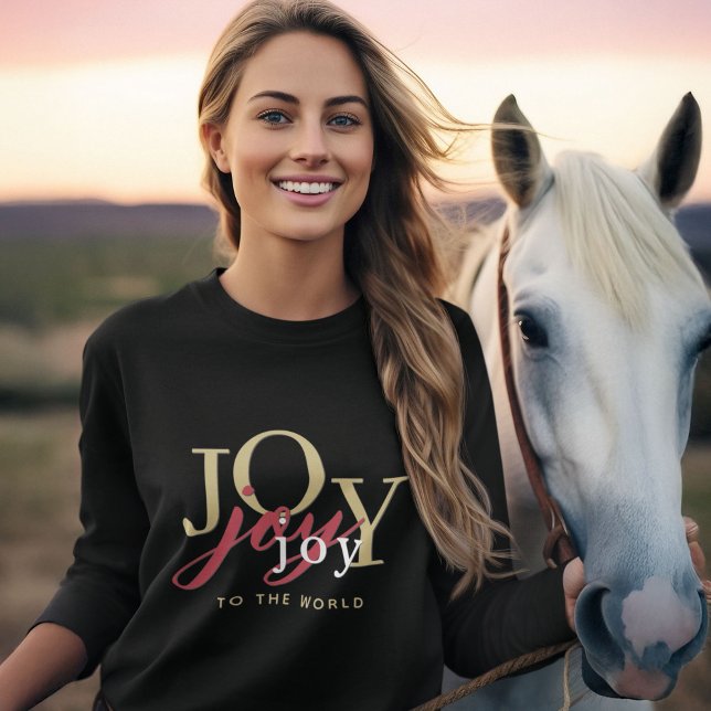 Weihnachtsfreude an der Welttypografie Tri-Blend Shirt (Von Creator hochgeladen)