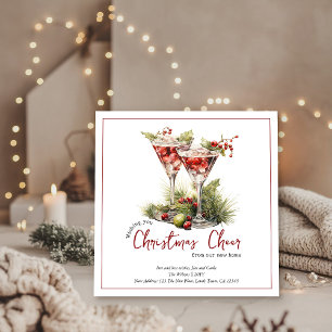Weihnachtsfreude Cocktails Neues Zuhause Weihnacht Feiertagskarte